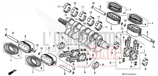 ALBERO MOTORE/PISTONE NR750N di 1992
